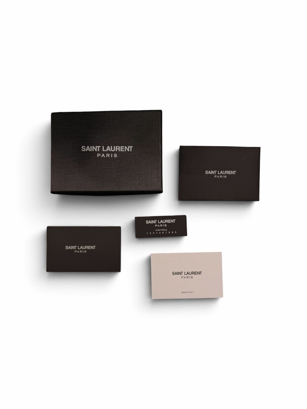Saint Laurent Tan Card Holder with Gold YSL Logo - Picture 4 of 5